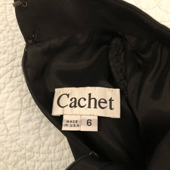 Vintage Cachet cheongsam style black dress. Size 6. - Picture 5 of 9